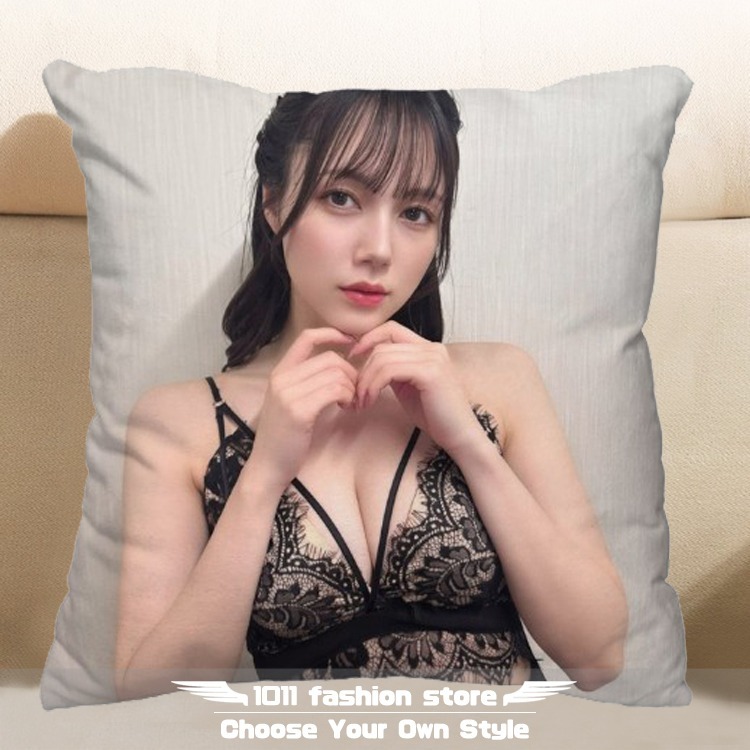 全新 AV女優 涼森玲夢 涼森れむ 方形抱枕 枕頭 抱枕 午睡枕 娃娃 SR-003-規格圖3