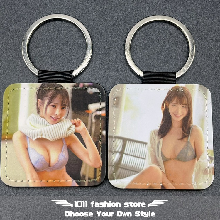 全新 AV女優 桃乃木香奈 桃乃木かな 桃乃木 皮革 鑰匙圈 鑰匙釦 鑰匙扣 吊飾 MKK-01-細節圖5