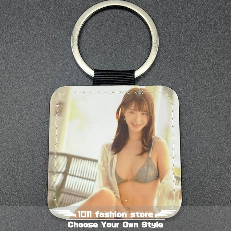 全新 AV女優 桃乃木香奈 桃乃木かな 桃乃木 皮革 鑰匙圈 鑰匙釦 鑰匙扣 吊飾 MKK-01-規格圖5