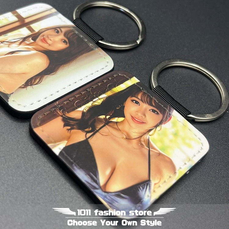 全新 AV女優 安齋拉拉 宇都宮紫苑 RION 皮革 鑰匙圈 鑰匙釦 鑰匙扣 吊飾 ANK-01-細節圖3