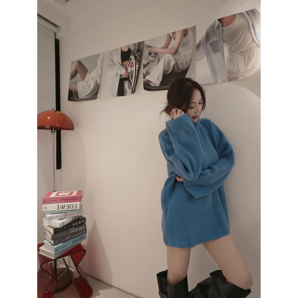 左左家#401 反折高領毛衣-細節圖4