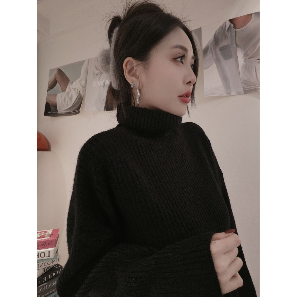 左左家#401 反折高領毛衣-細節圖6