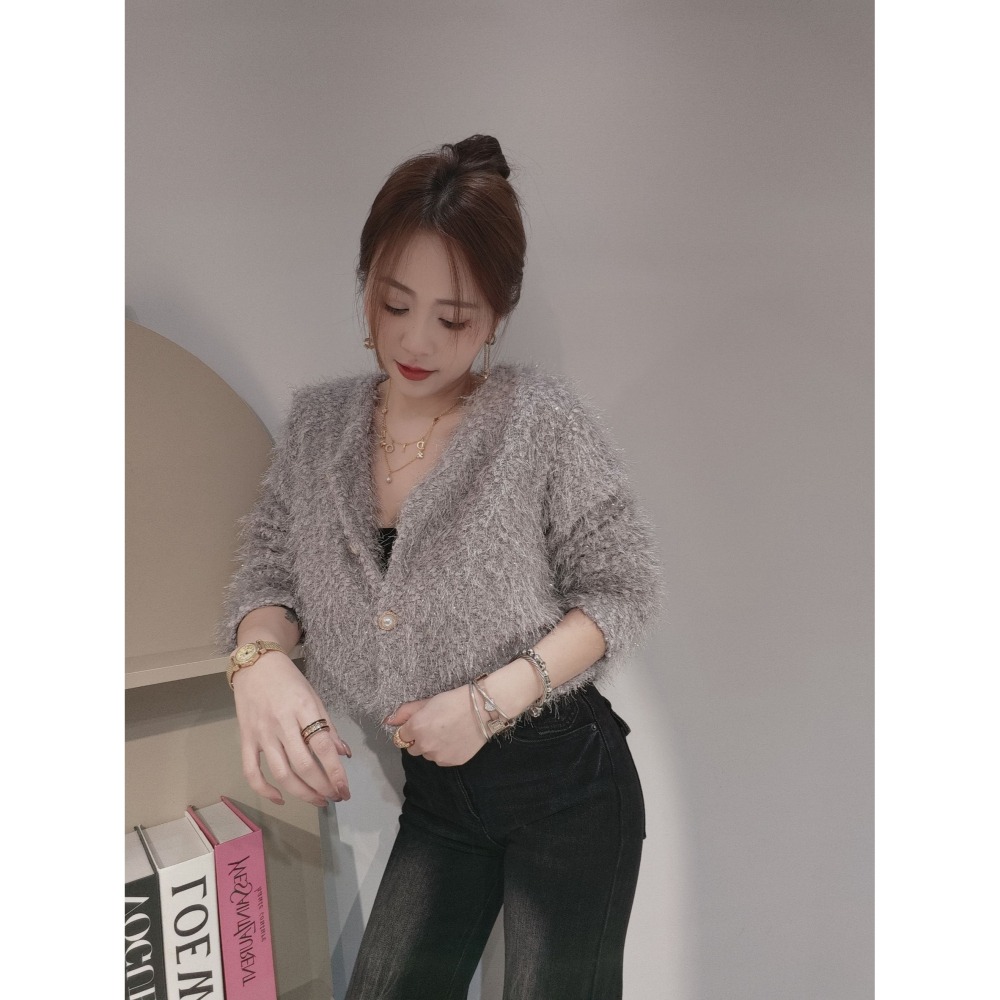 左左家#71 奢華金蔥毛毛外套❤尾牙過年都適合❤-細節圖4