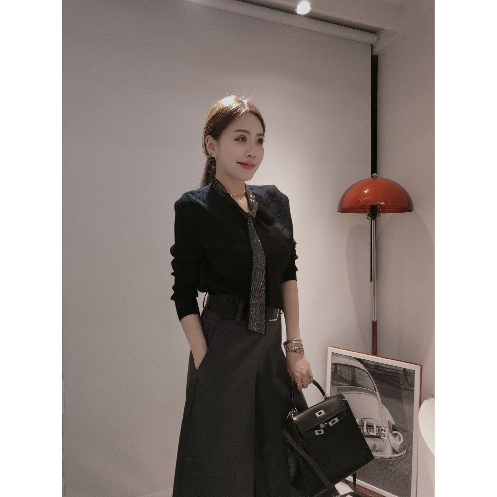 左左家#9278 閃鑽領巾衫-細節圖4