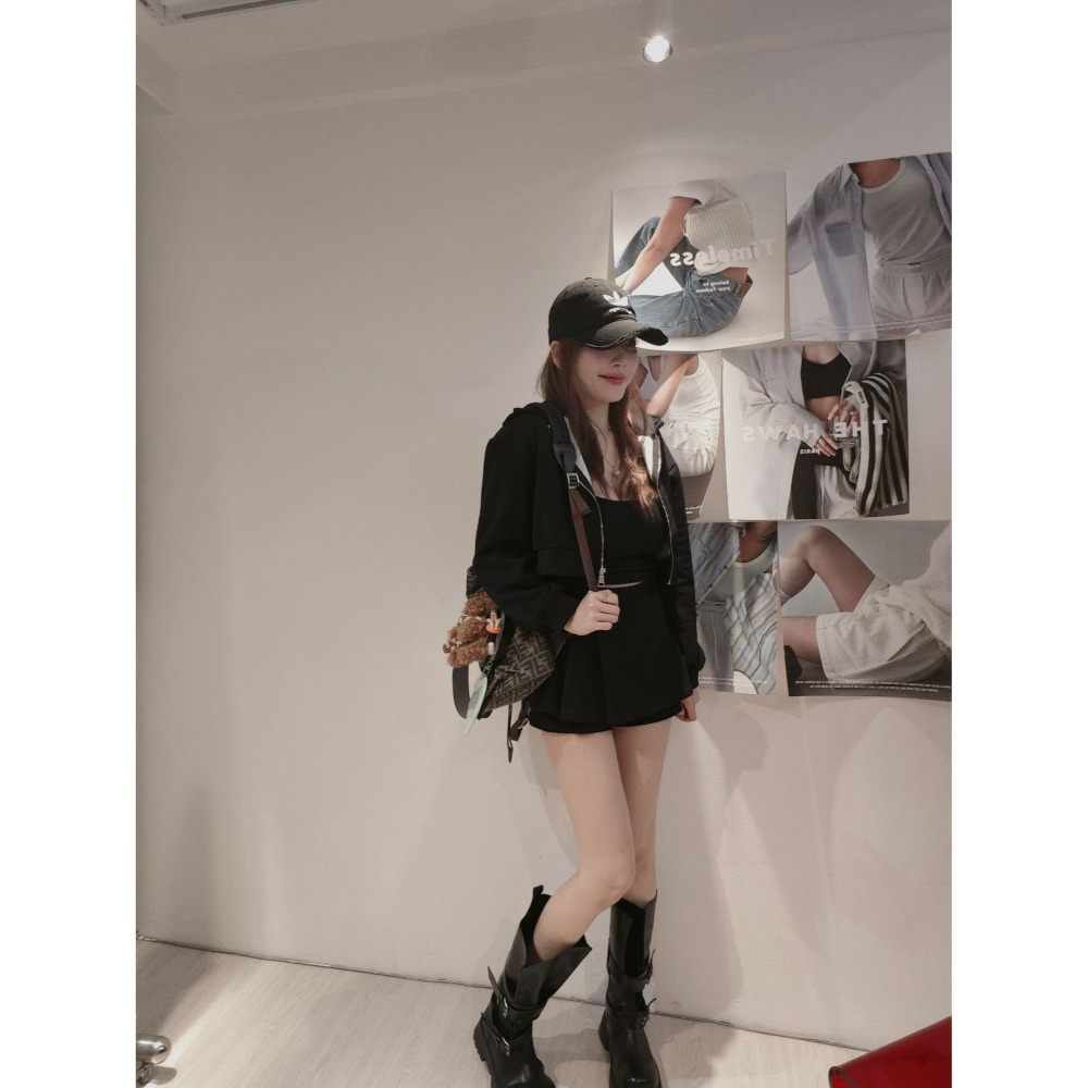 左左家#8883 花瓣帽帽套裝外套+裙褲Set-細節圖4