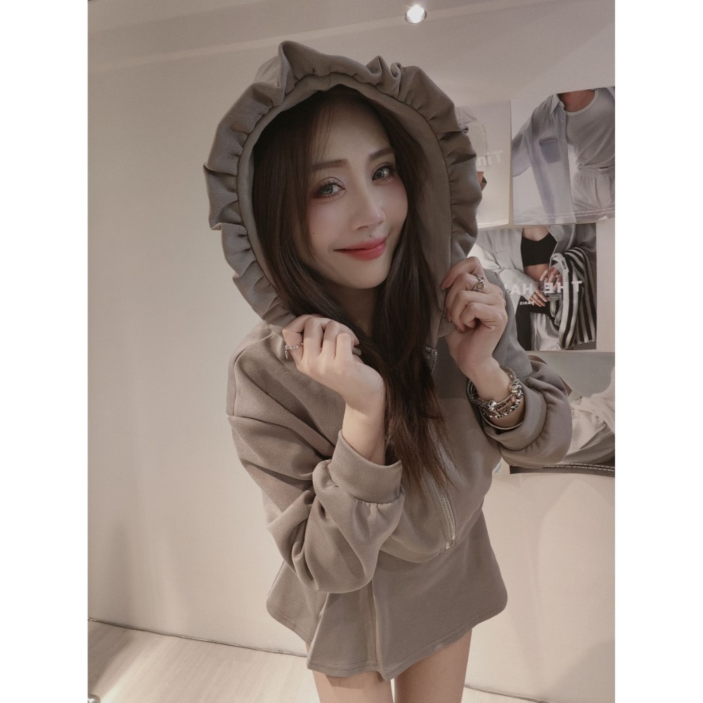 左左家#8883 花瓣帽帽套裝外套+裙褲Set-規格圖4