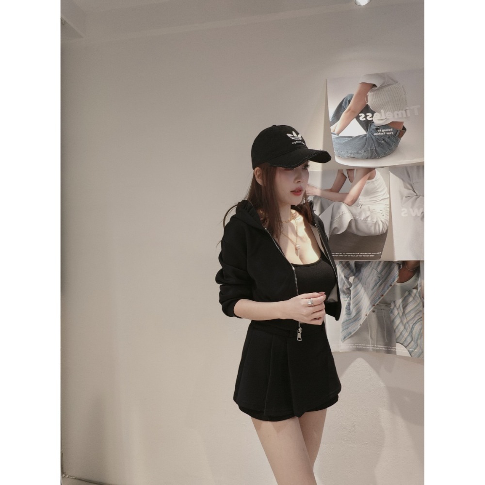 左左家#8883 花瓣帽帽套裝外套+裙褲Set-規格圖4