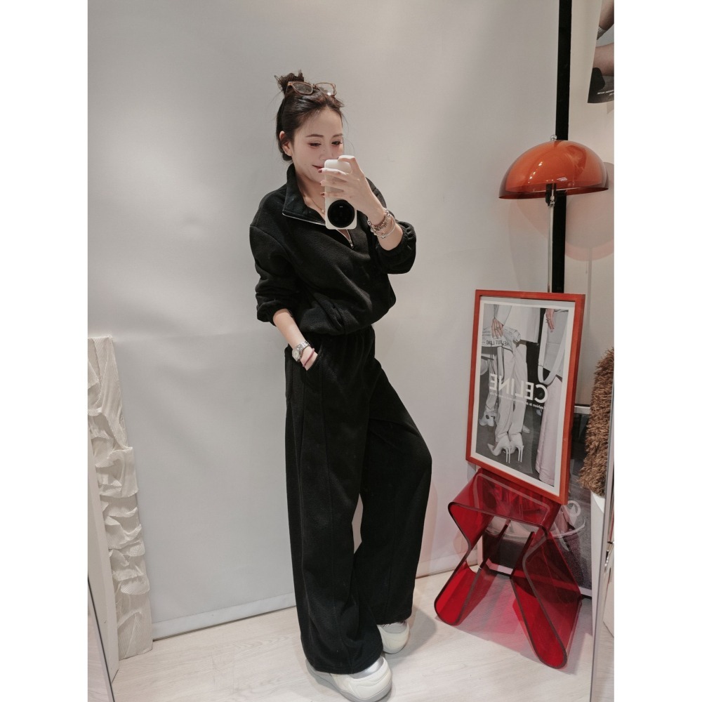 左左家#8217 雙面刷絨休閒褲套裝-細節圖4