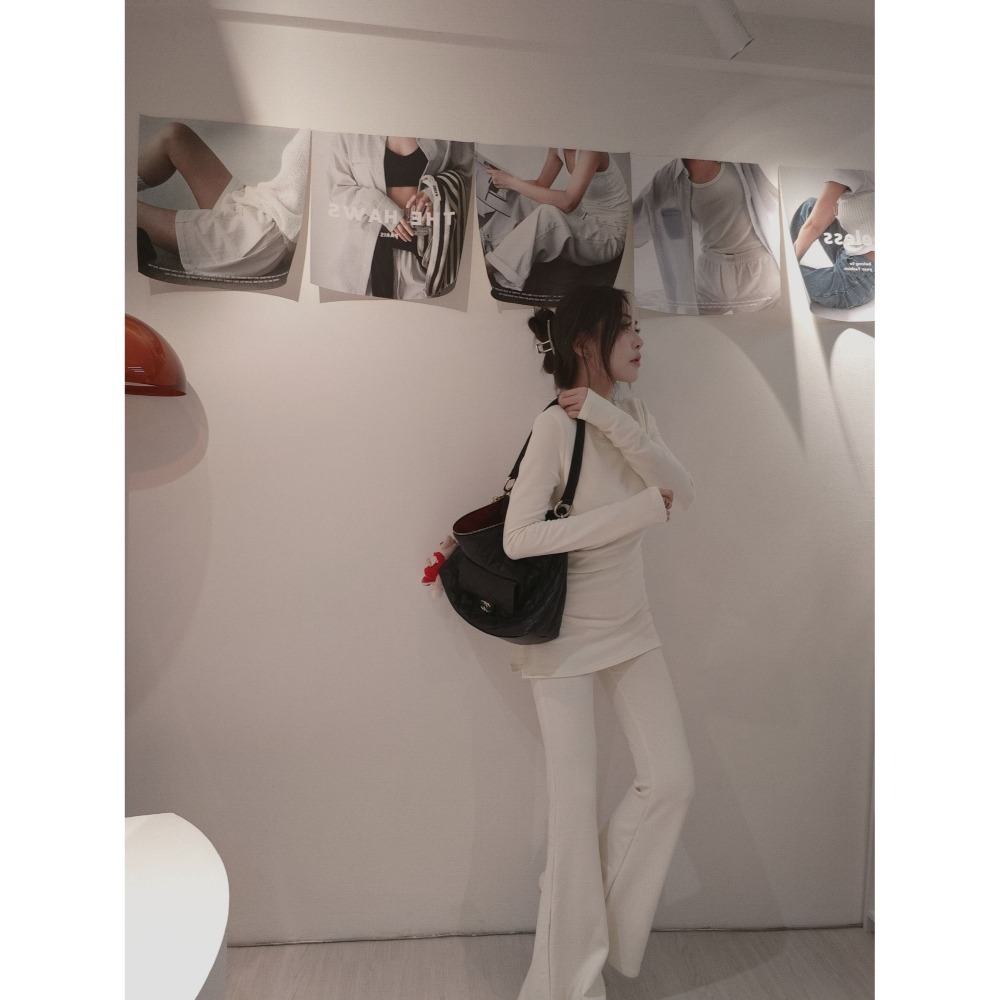 左左家#8219 有在吃飯嗎 激瘦褲套(杏)-細節圖2