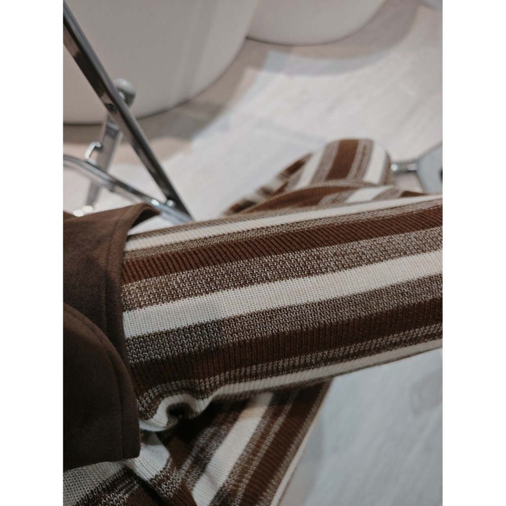 左左家#1817 歐美時髦焦糖人寬褲-細節圖6