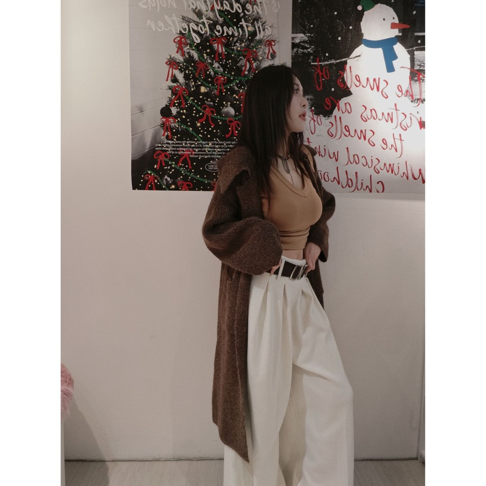 左左家#310 帶領長版罩衫外套-細節圖3