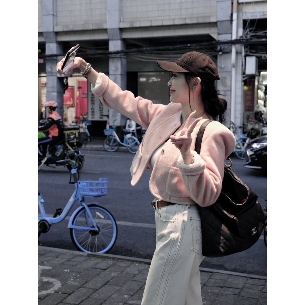 左左家#9916 兔絨香風外套-規格圖7