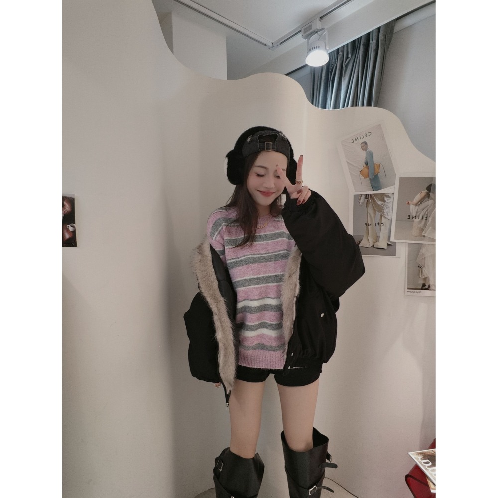 左左家#25650 保暖輕盈羽絨棉防風外*機車族閉眼入坑*(黑)-細節圖3