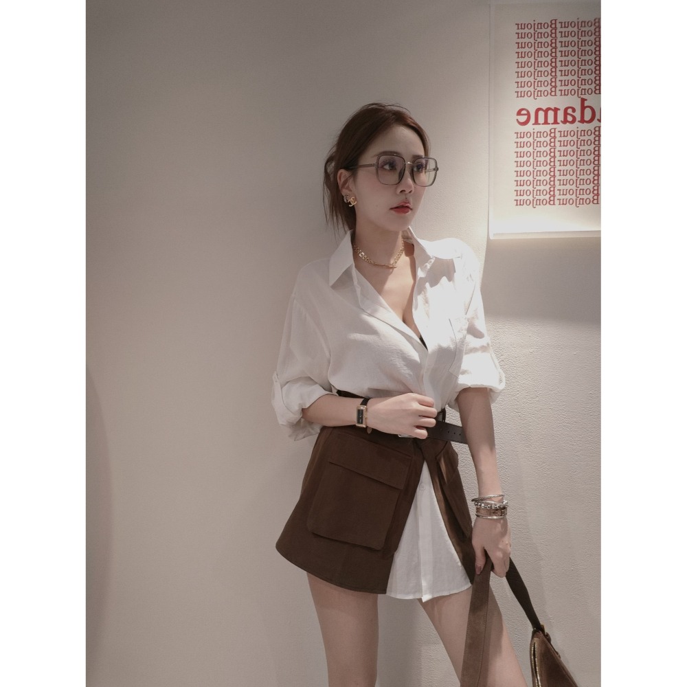 左左家#2570 蜜絨裙襯衫套裝-細節圖2