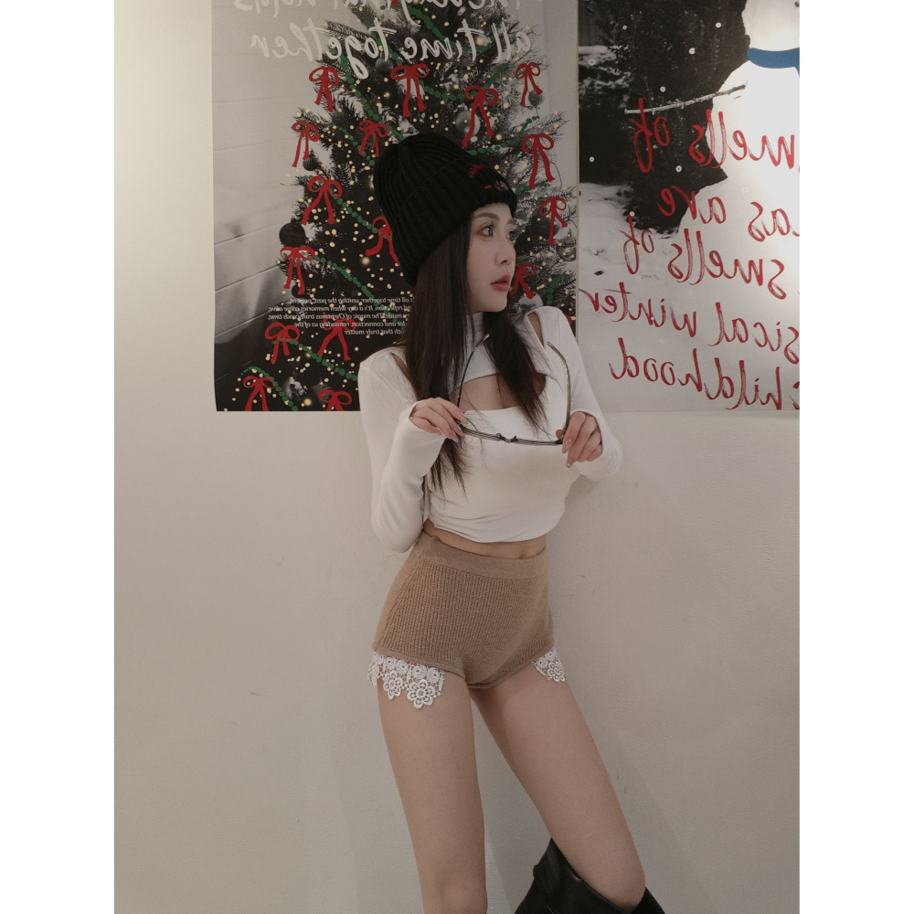 左左家#1112 辣寶寶提花毛線褲-細節圖4