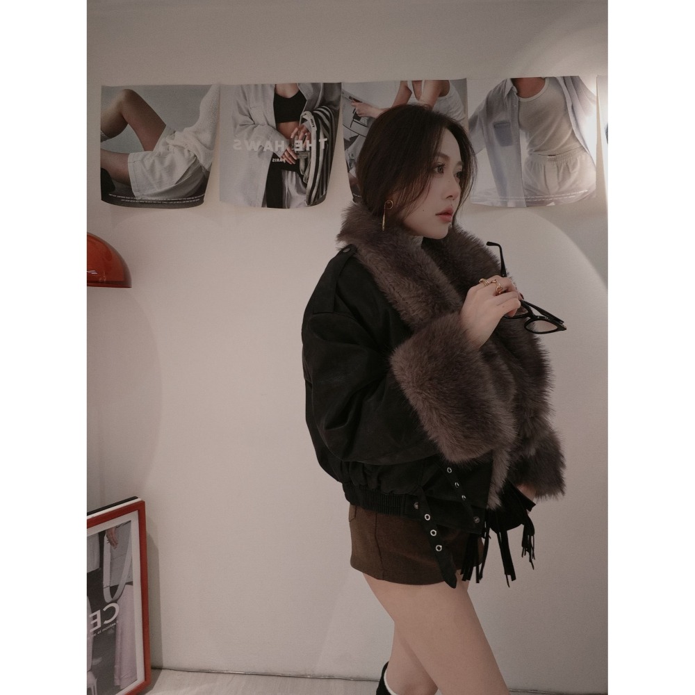 左左家#8932 性感全毛麂皮外-細節圖2