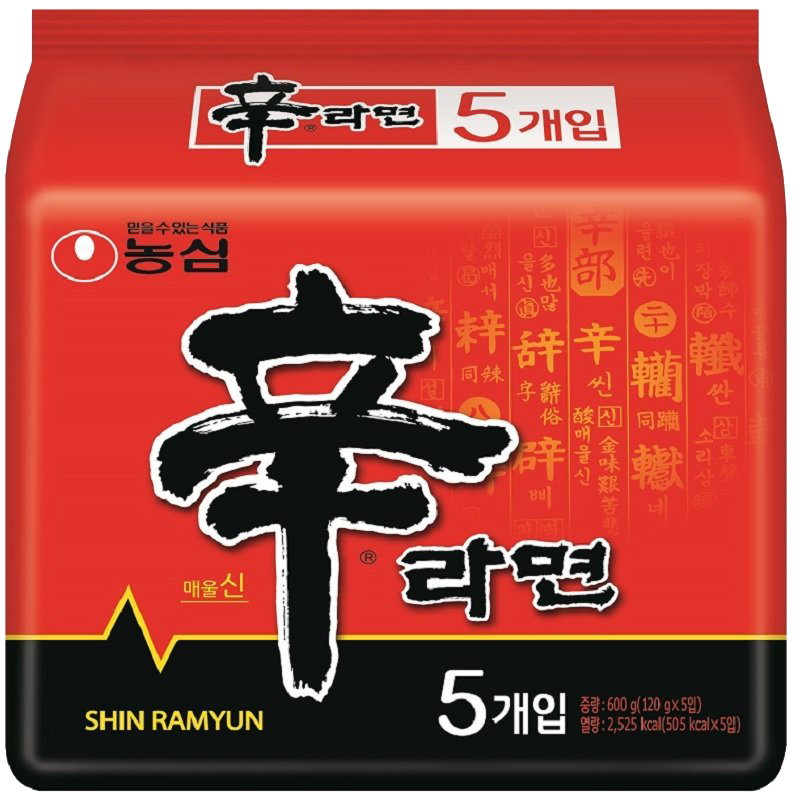 《 Chara 微百貨 》 韓國 農心 辛拉麵 內銷版 袋裝5入-細節圖4