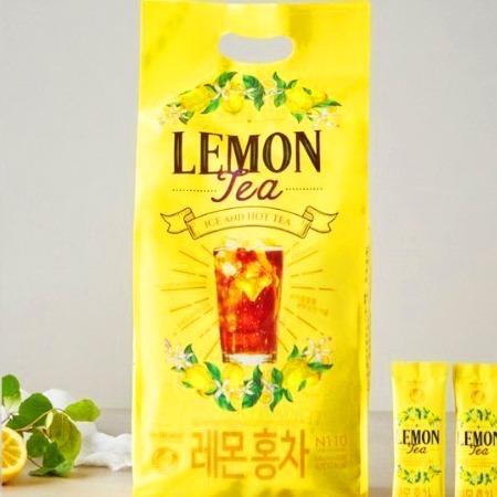 《 Chara 微百貨 》 韓國 NO BRAND 水果茶 沖泡飲 巨大包 家庭號 檸檬紅茶 水蜜桃紅茶-細節圖3