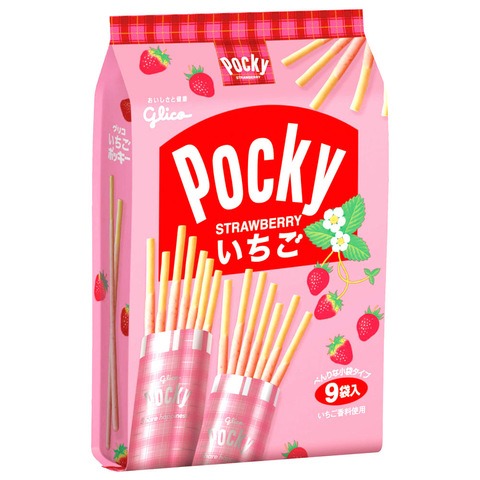 《 Chara 微百貨 》 日本 Glico 固力果 Pocky 巧克力棒 草莓棒 沙拉棒 番茄 櫻花 哈密瓜 8袋-細節圖3