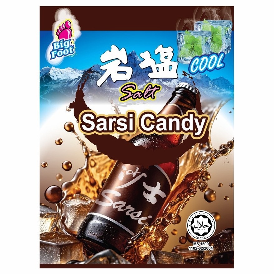 《 Chara 微百貨 》 馬來西亞 Big Foot BF 大腳 薄荷 檸檬鹽糖 海鹽 岩鹽 玫瑰鹽 團購 檸檬糖-細節圖3