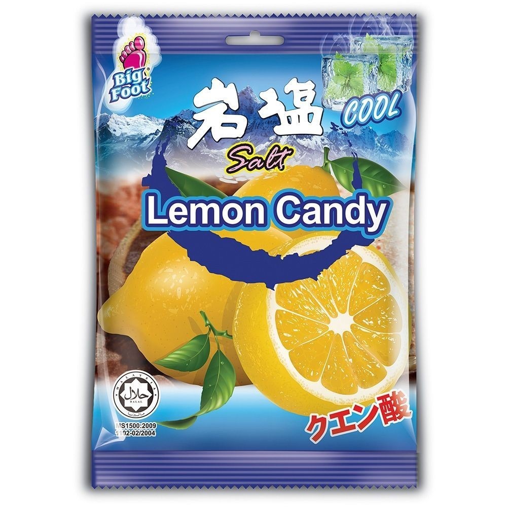 《 Chara 微百貨 》 馬來西亞 Big Foot BF 大腳 薄荷 檸檬鹽糖 海鹽 岩鹽 玫瑰鹽 團購 檸檬糖-細節圖5