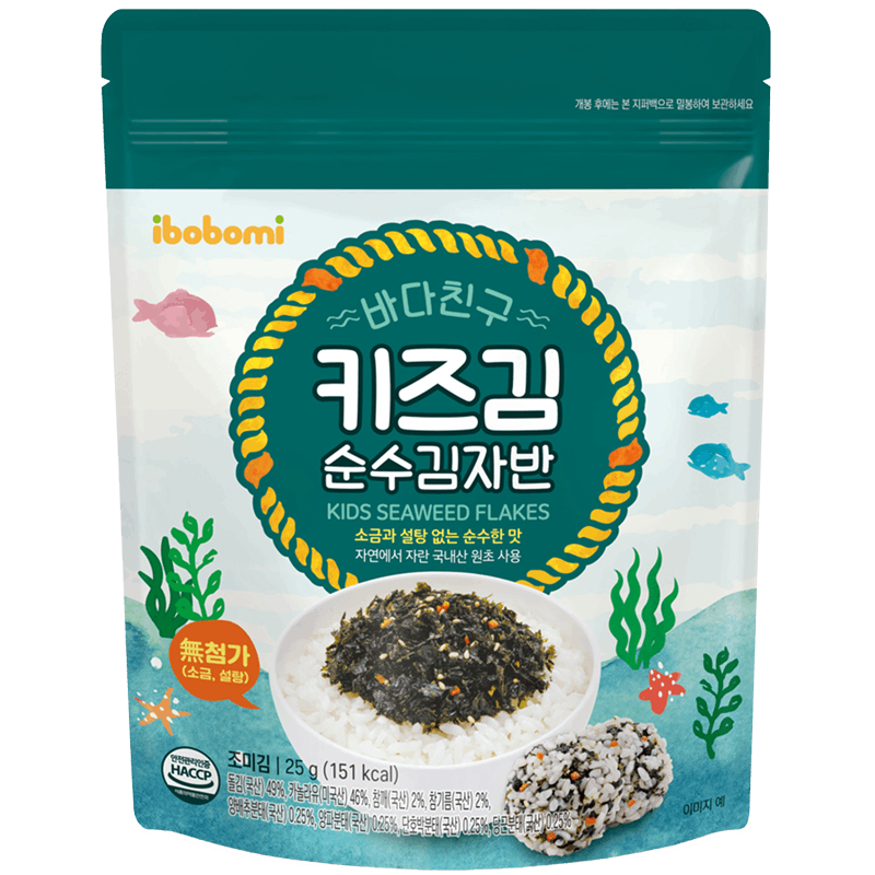 《 Chara 微百貨 》總代理 韓國 ibobomi 海苔酥 綜合蔬菜 25g 夾鏈袋裝 無添加 蔬菜 海苔片-細節圖3
