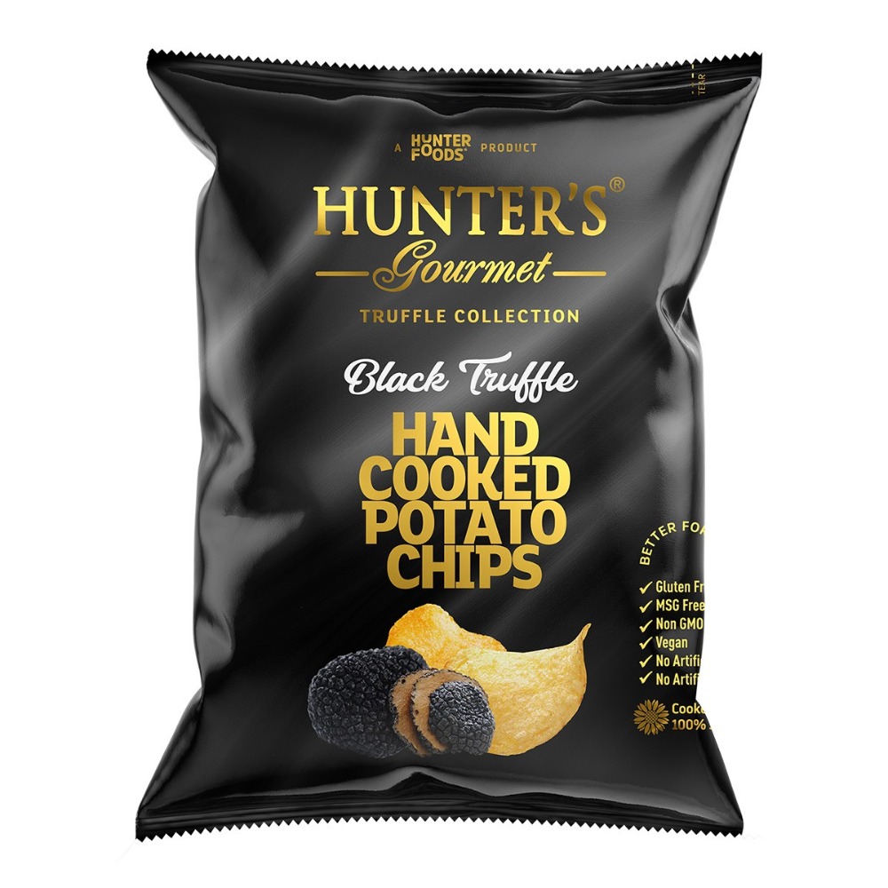 《 Chara 微百貨 》 杜拜 Hunters Gourmet 亨特 黑松露洋芋片 125g-細節圖2