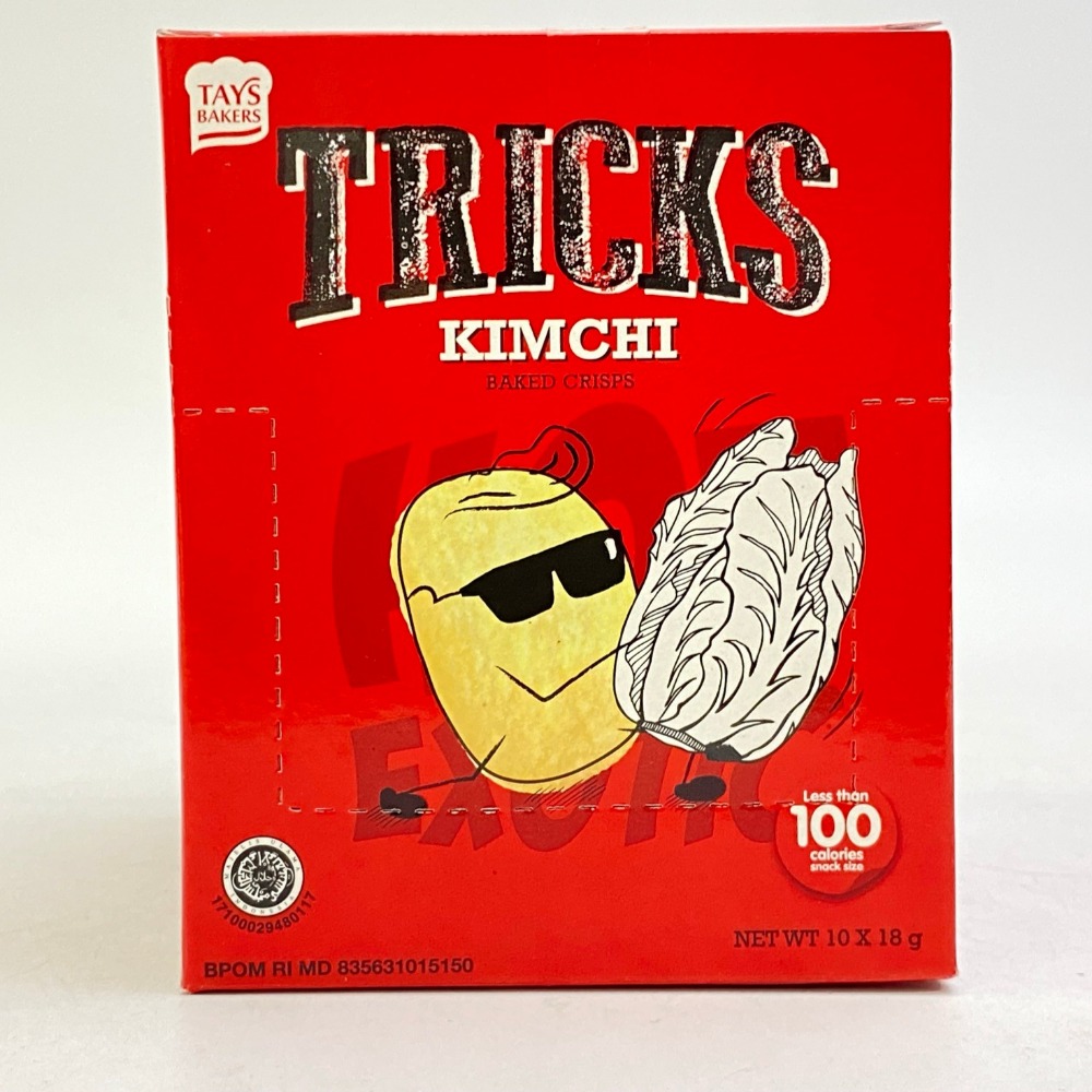 《 Chara 微百貨 》 印尼 TRICKS 馬鈴薯薄餅 系列 原味 BBQ 韓式泡菜 南洋咖哩 團購 零食 餅乾-細節圖2