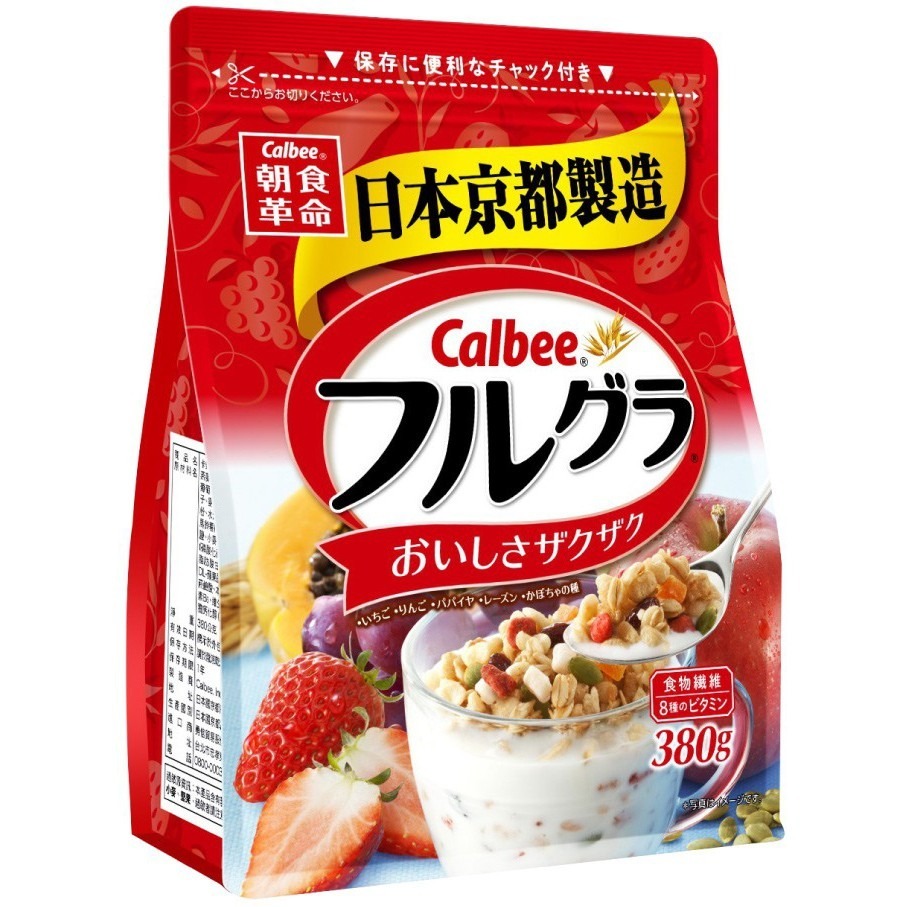 《 Chara 微百貨 》 日本 Calbee 卡樂比 富果樂 京都 水果 麥片團購 批發-細節圖2