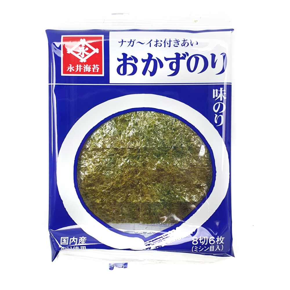 《 Chara 微百貨 》 日本 永井 味付 海苔 8袋入 17.6g 潔淨 大海 紫菜 團購 批發-細節圖2