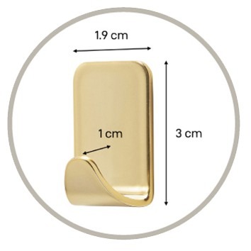 《 Chara 微百貨 》 3M 無痕 金屬 質感 小型 掛鉤 不鏽鋼 黃銅 霧黑 4個入 團購 批發-細節圖5