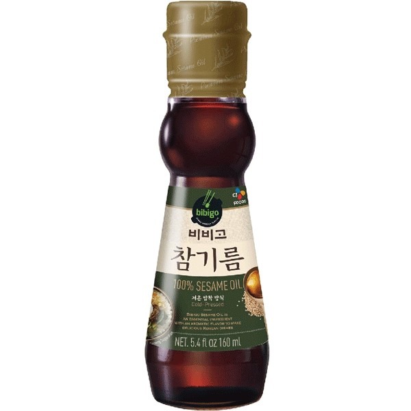 《 Chara 微百貨 》 韓國 CJ bibigo 100% 純芝麻油 160ml 團購 批發-細節圖2