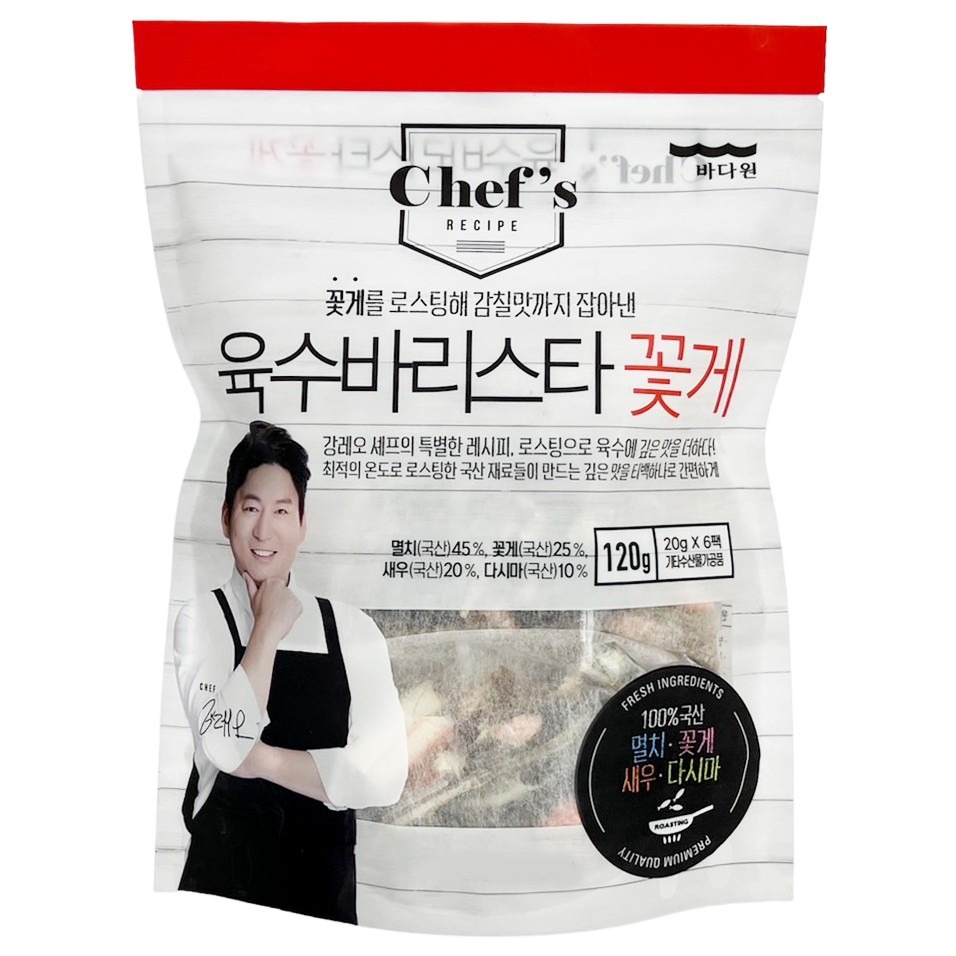 《 Chara 微百貨 》 韓國 海一 海鮮 高湯包 鯷魚 螃蟹 昆布 15g X 6包 團購 批發-細節圖2
