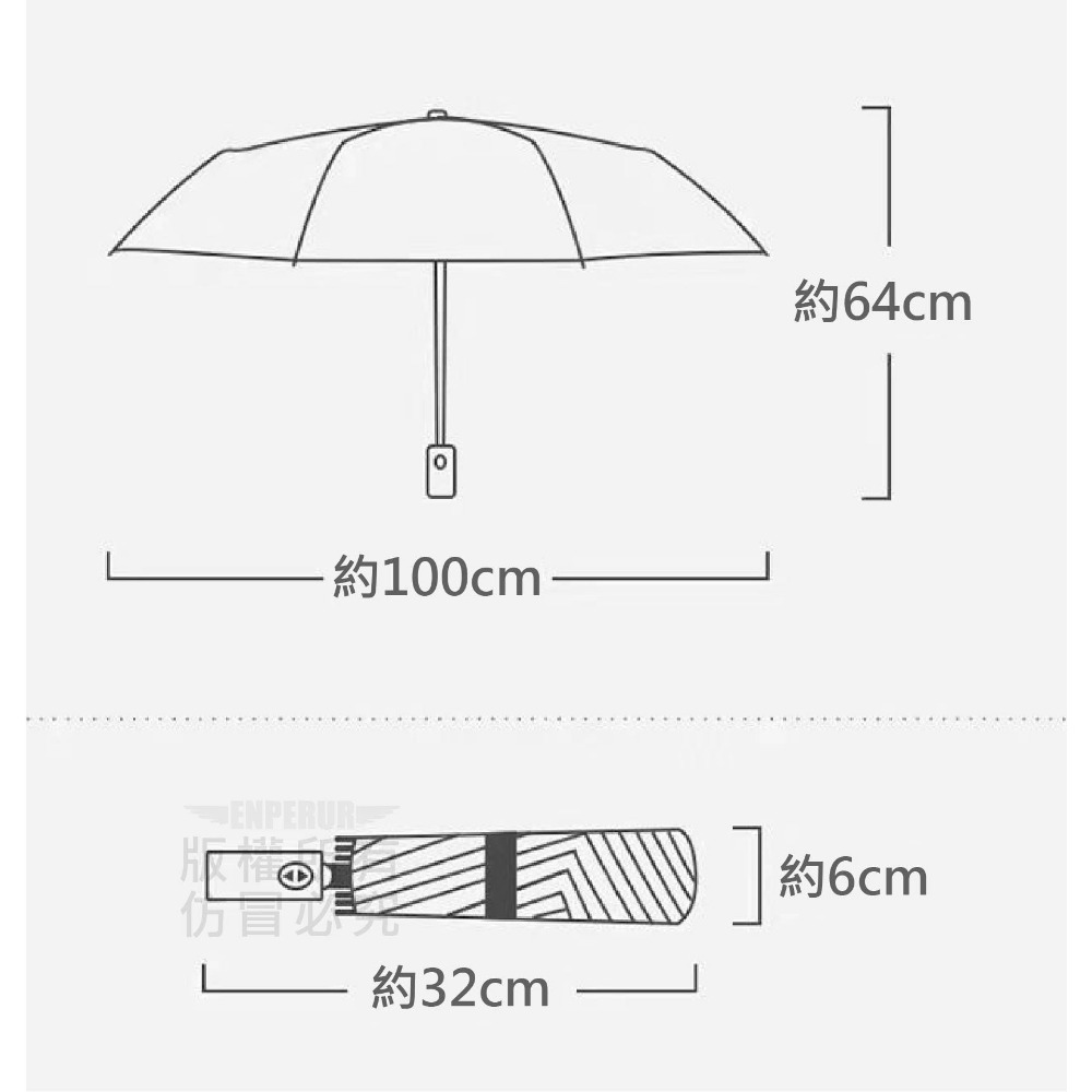 《 Chara 微百貨 》 反光 LED燈 全自動 反向傘 粉色 現貨 團購 批發-細節圖8