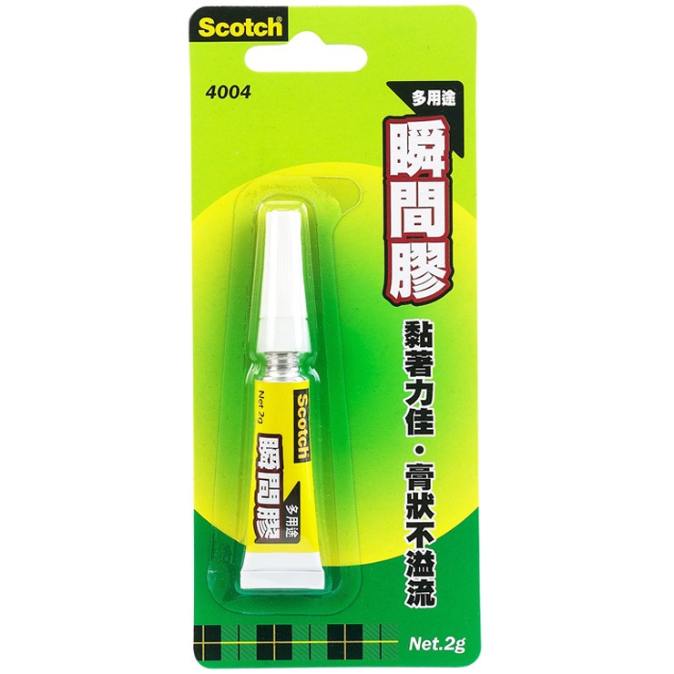 《 Chara 微百貨 》 3M Scotch 多用途 瞬間膠 膏狀 液狀 4004 快乾 團購 批發-細節圖3