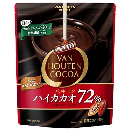 《 Chara 微百貨 》 日本 片岡 Van Houten Cocoa  牛奶可可 3倍 濃厚 72% 可可粉-細節圖2