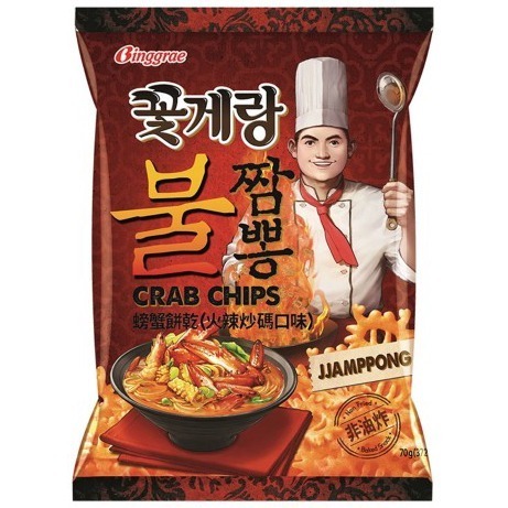 《 Chara 微百貨 》 韓國 Binggrae 賓格利 螃蟹 餅乾 系列 70g 原味 芥末 炒碼 醬油-細節圖4