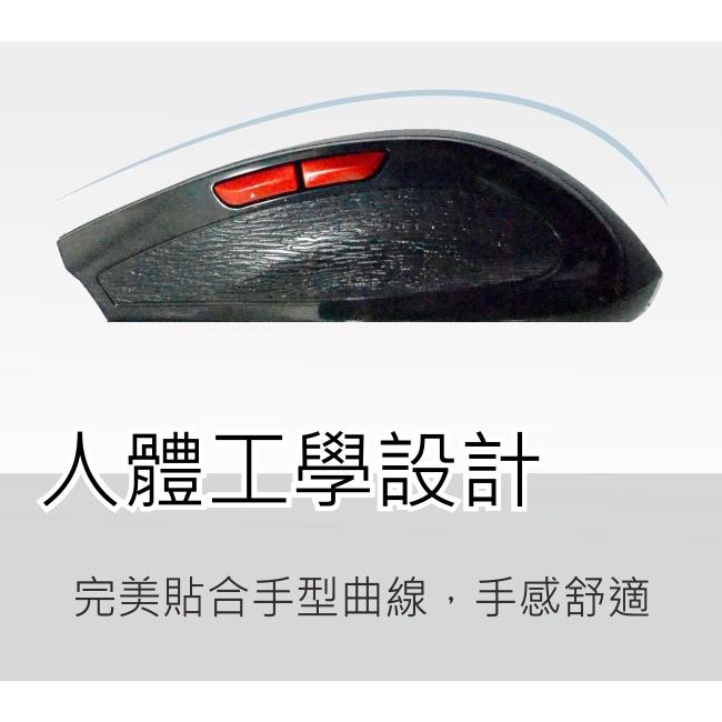藍光滑鼠》靜音藍光無線滑鼠2.4GHz筆電滑鼠桌機多種桌面可用GKM-535人體工學滑鼠#藍光鼠-細節圖6