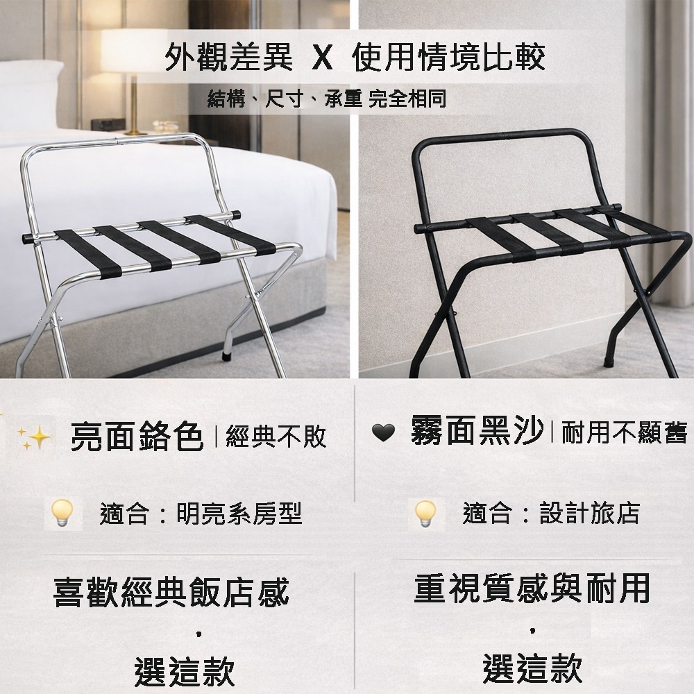 【ROOMIX】台灣製造 椅背款行李架｜可超取｜飯店民宿指定款 摺疊行李箱架 置物架 收納架 居家收納 (需自行組裝)-細節圖3