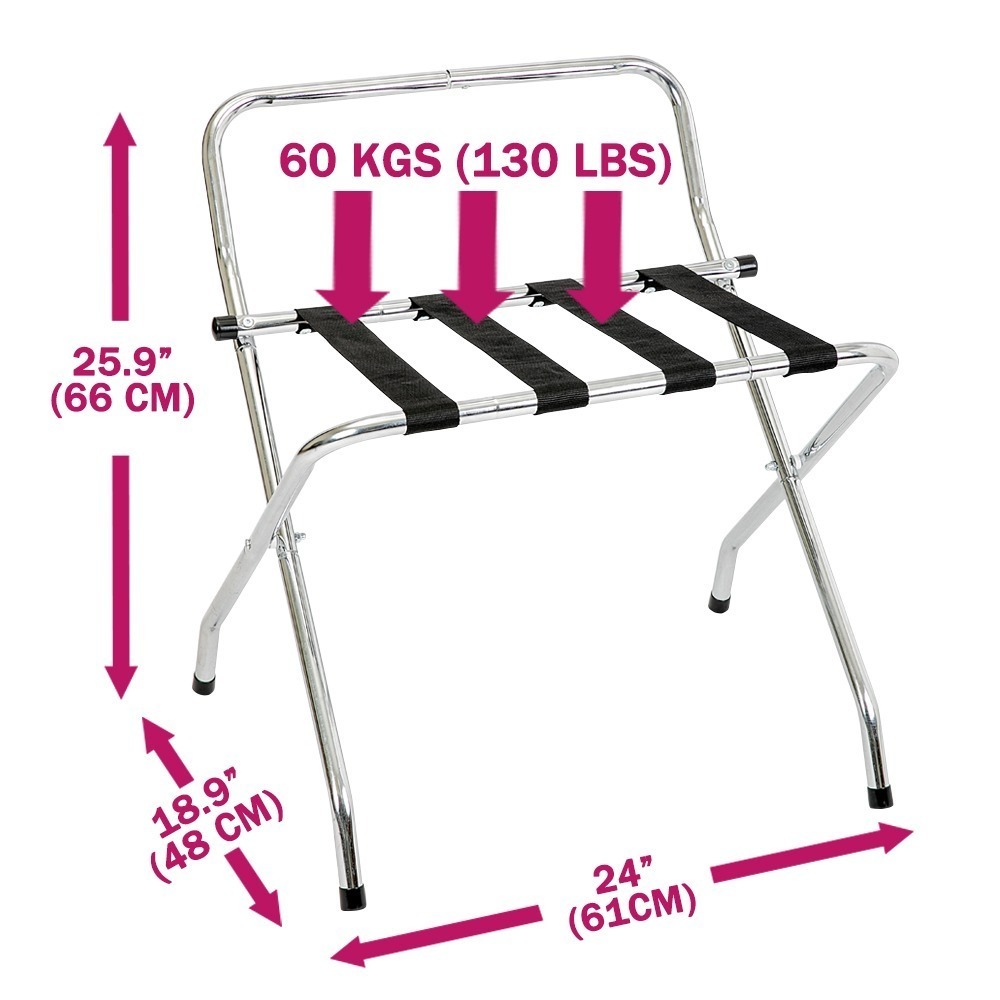 【ROOMIX】台灣製造 椅背款行李架｜可超取｜飯店民宿指定款 摺疊行李箱架 置物架 收納架 居家收納 (需自行組裝)-細節圖4