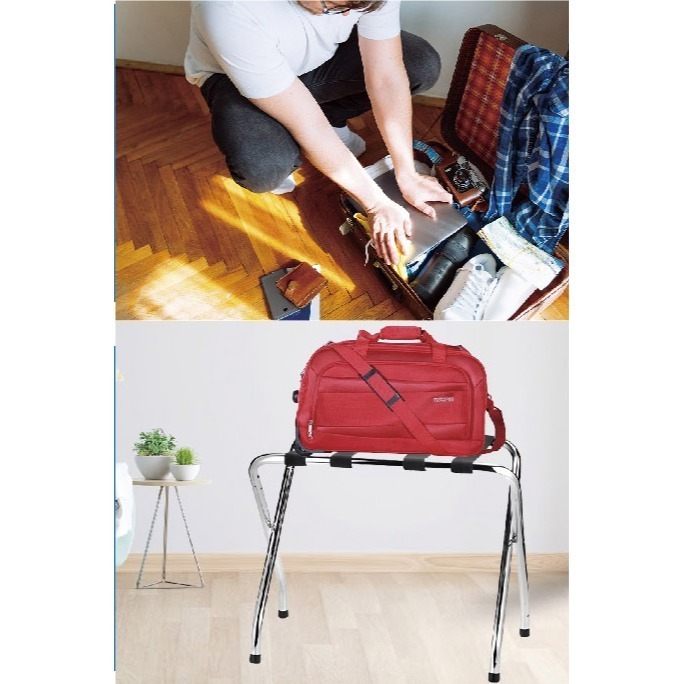 71056 免工具 行李架 飯店行李架 行李箱 收納架 折疊架 台灣製造 鐵管 台灣現貨 收納神器-細節圖2