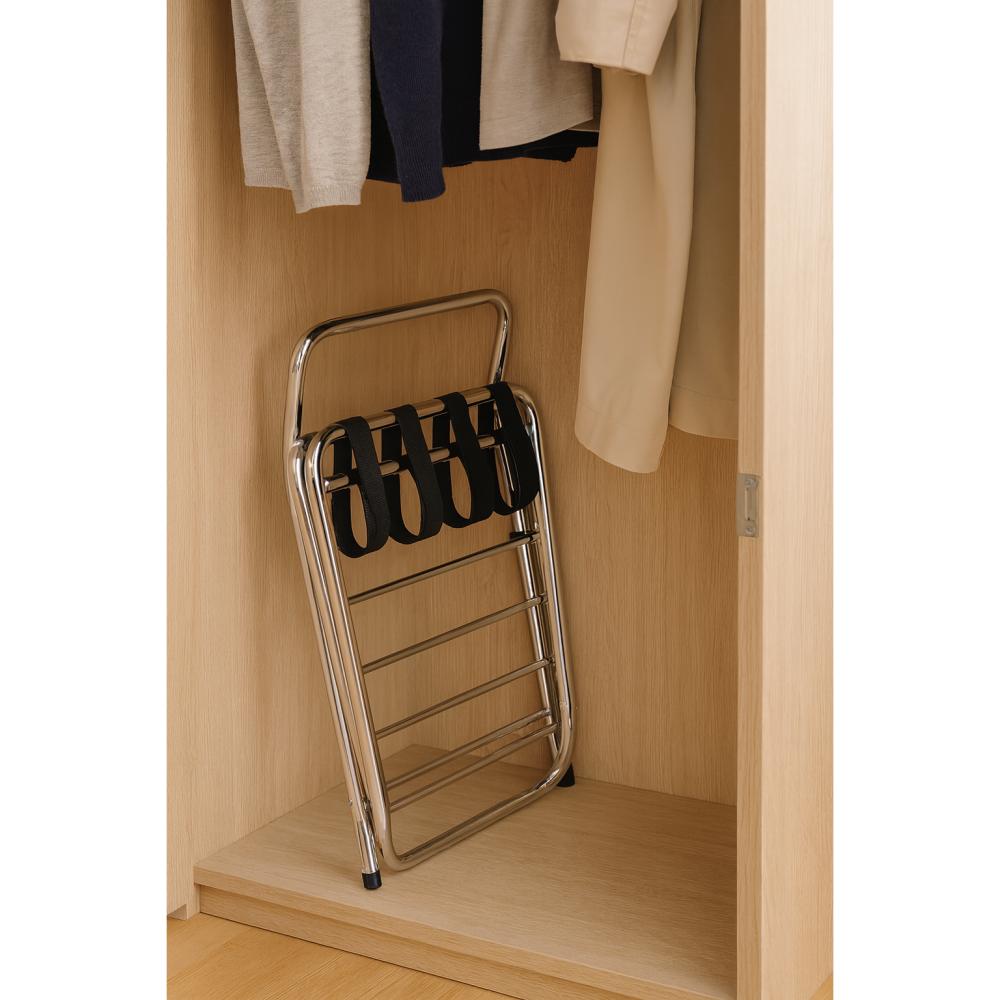 71058 專利 行李架 免組裝 二層置物 收納架 折疊 台灣現貨 鐵管 收納神器 飯店-細節圖4