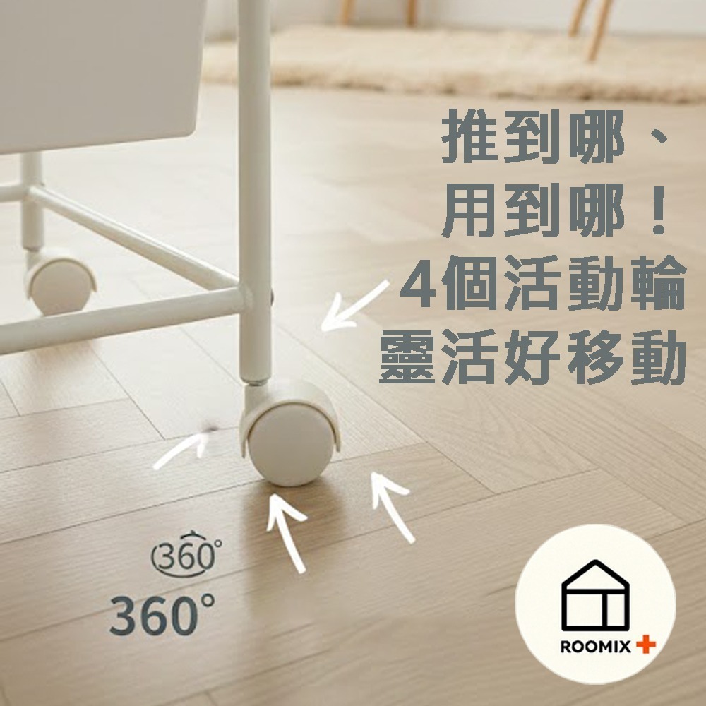 【MIT台灣製】韓系純白移動收納車 玩具收納櫃 置物推車 抽屜櫃 (大容量/附輪) 嬰兒房收納 居家佈置-細節圖6
