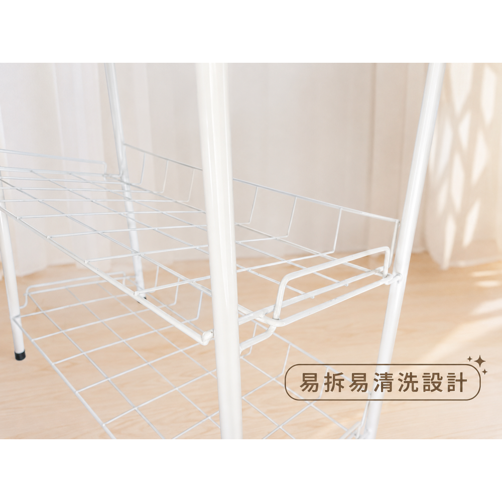 三層金屬鞋架【玄關收納】台灣製 白色開放式鞋架 小空間鞋櫃 多功能置物架 租屋必備 DIY組裝 僅宅配-細節圖6