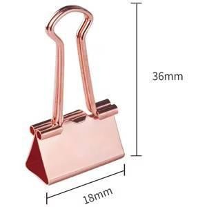 得力Deli 玫瑰金長尾夾 / 19mm / 25mm 長尾夾 燕尾夾 尚未有評價-細節圖2