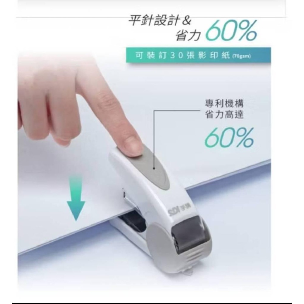 手牌SDI 1113C 壹指訂10號省力平針訂書機 釘書機 10號機-細節圖3