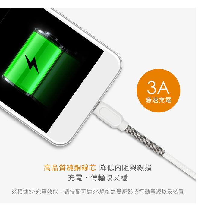 手機充電線》Micro充電傳輸線USB-B908(3A充電線Micro資料傳輸線USB充電線手機充電線手機線-細節圖3
