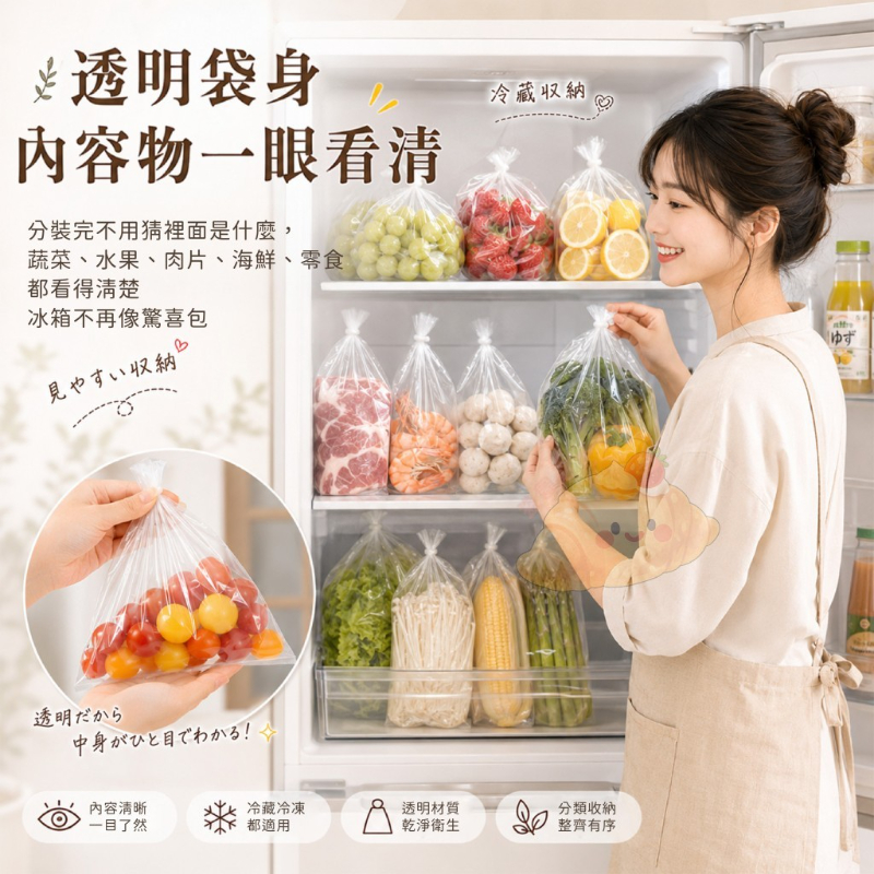 【限時購】日系三角站立盒免撕抽取式保鮮袋150入(買大送小)-細節圖3