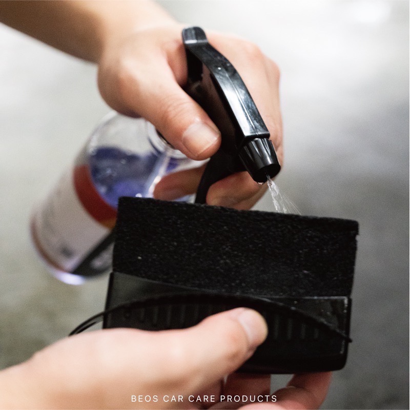 •BEOS免運中• 盒裝輪胎上蠟綿 盒裝 輪胎 刷洗車海綿 洗車工具 收納輪胎油刷 上蠟海綿 輪圈油 輪胎油綿 海綿-細節圖2
