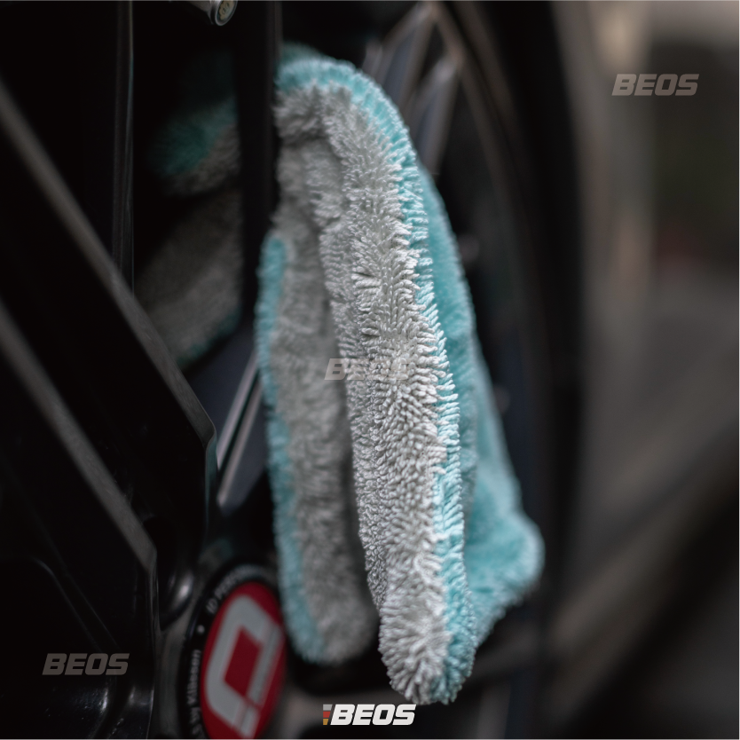 •BEOS• 細節收水布 雙面蝌蚪布 25*25 車內擦拭布 吸水怪物 輪圈收水布 吸水布 擦車布-細節圖2